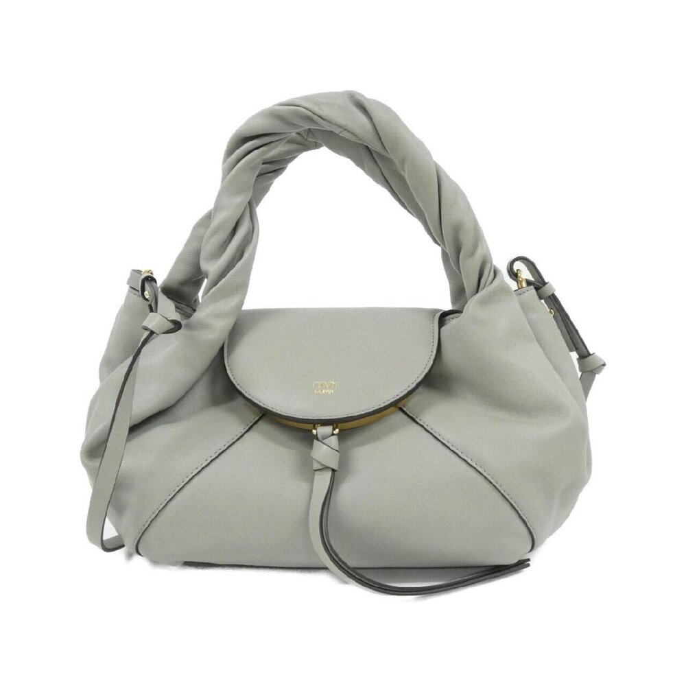 Fendi Spy handbag light gray leather